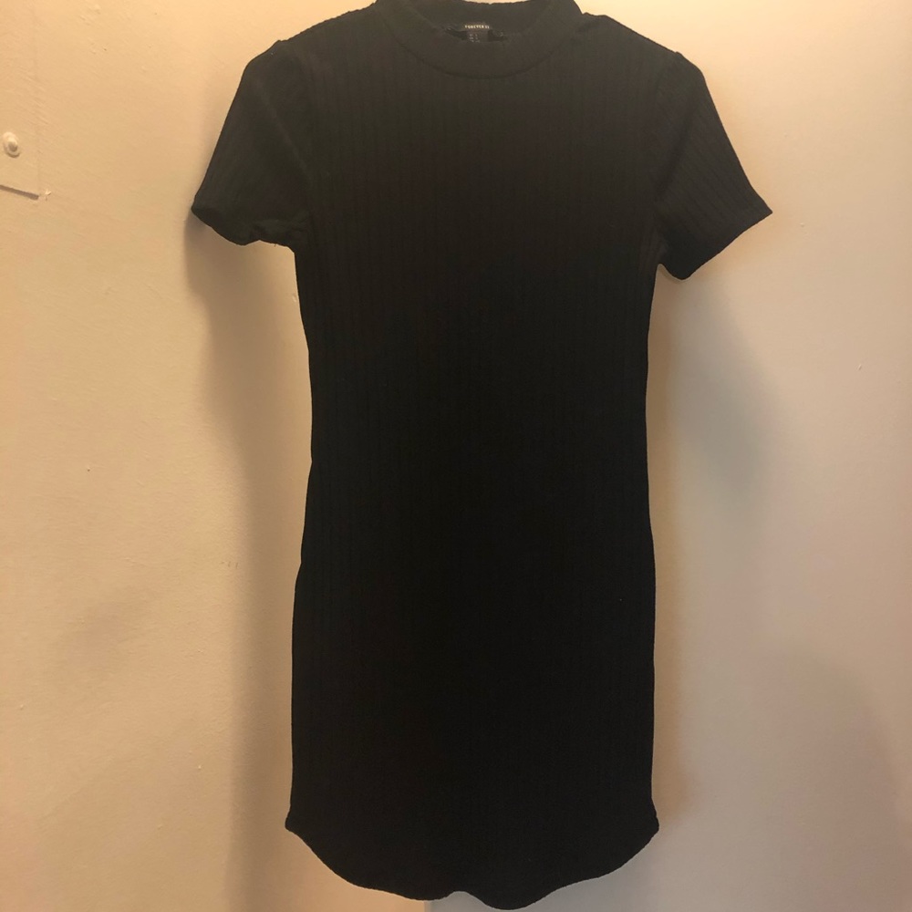 Forever 21 Black Mini Sweater Dress L
